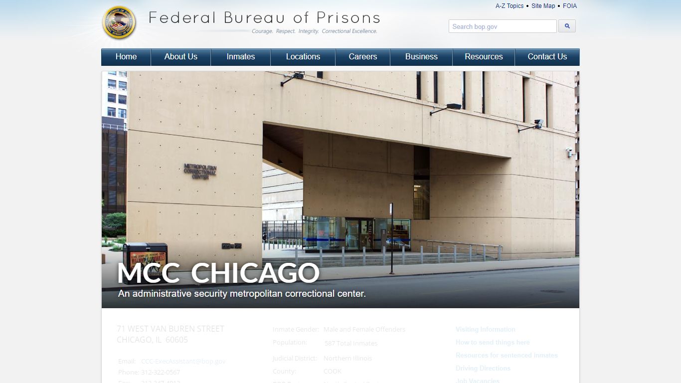 MCC Chicago - Federal Bureau of Prisons
